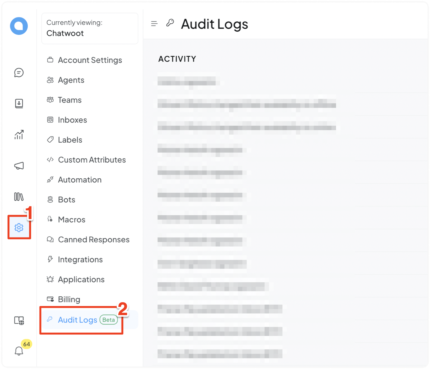 Finding Audit Logs in Voxsig UI