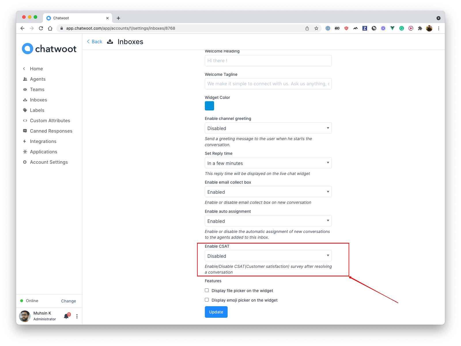 enable-disable-csat